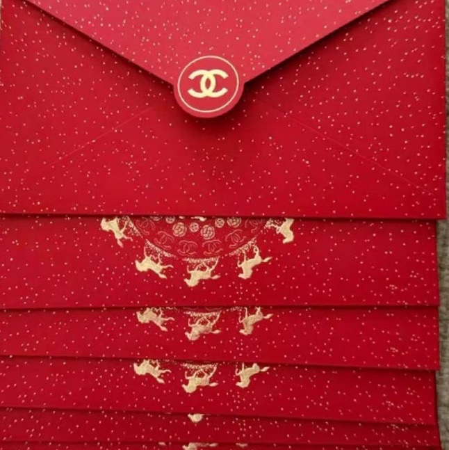 Chanel26紅包袋（👩🏻‍🦰法國製；紅金閃粉設計、看似簡單，其實㘣盤中藏巧妙⋯，每匹奔跑的馬姿式有不同！💕）-6