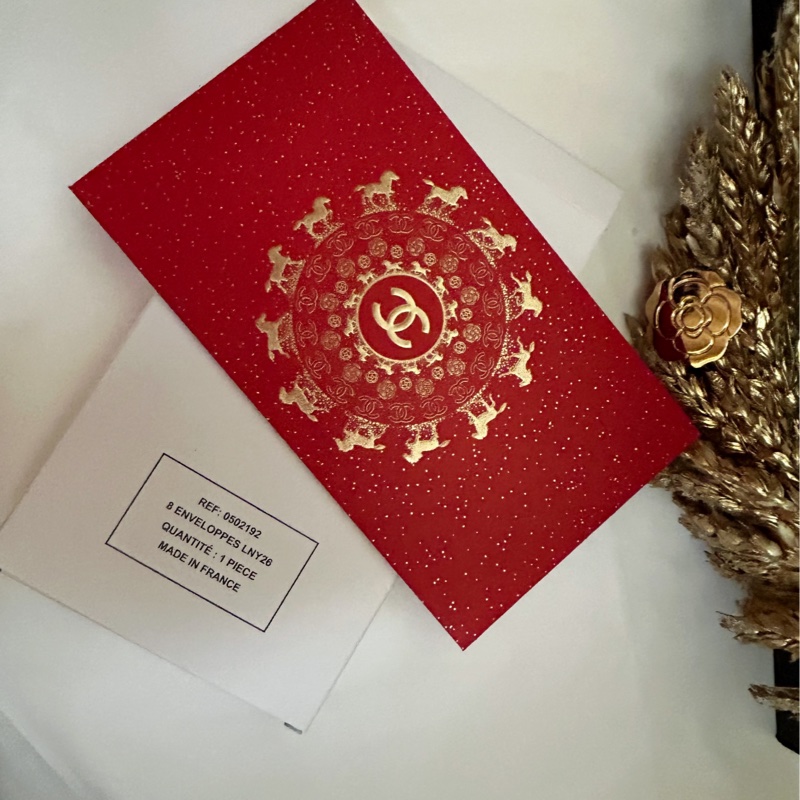 Chanel26紅包袋（👩🏻‍🦰法國製；紅金閃粉設計、看似簡單，其實㘣盤中藏巧妙⋯，每匹奔跑的馬姿式有不同！💕）-8