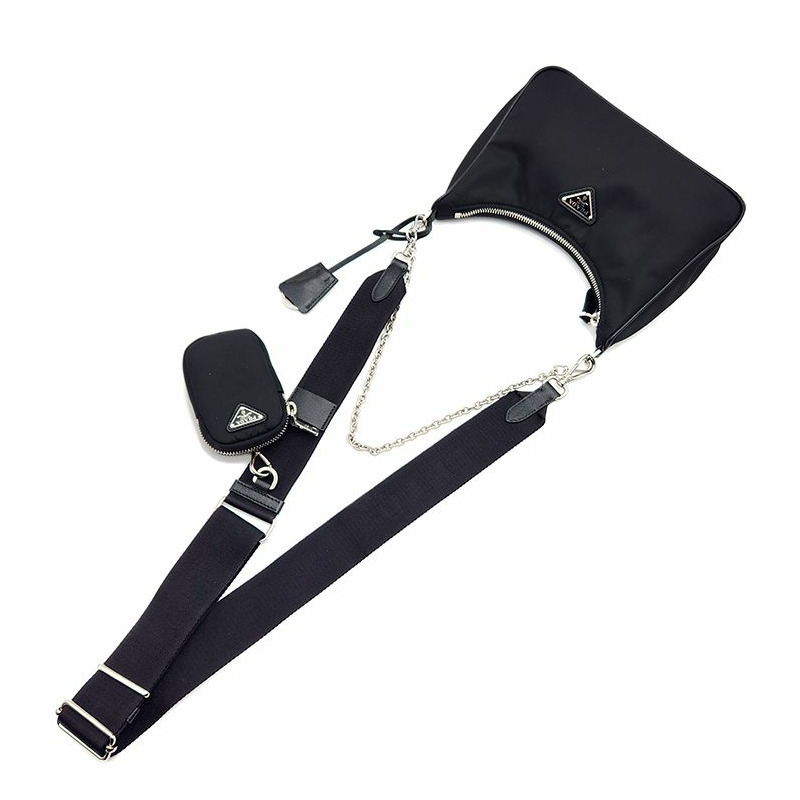 【包稅】PRADA Re-Nylon Tessuto 鏈條肩帶單肩包-3