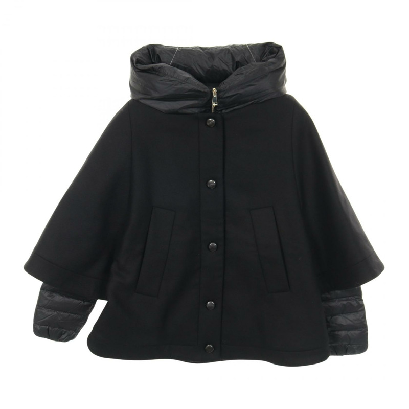 MONCLER EUDORE 披肩式外套 其他 羊毛 黑色 二手 女款-0