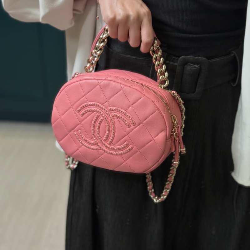 Chanel香奈兒粉色大雙C相機包 camera bag-2