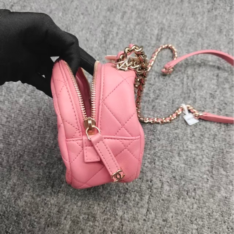 Chanel香奈兒粉色大雙C相機包 camera bag-3