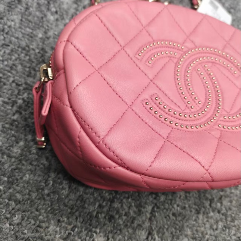 Chanel香奈兒粉色大雙C相機包 camera bag-5