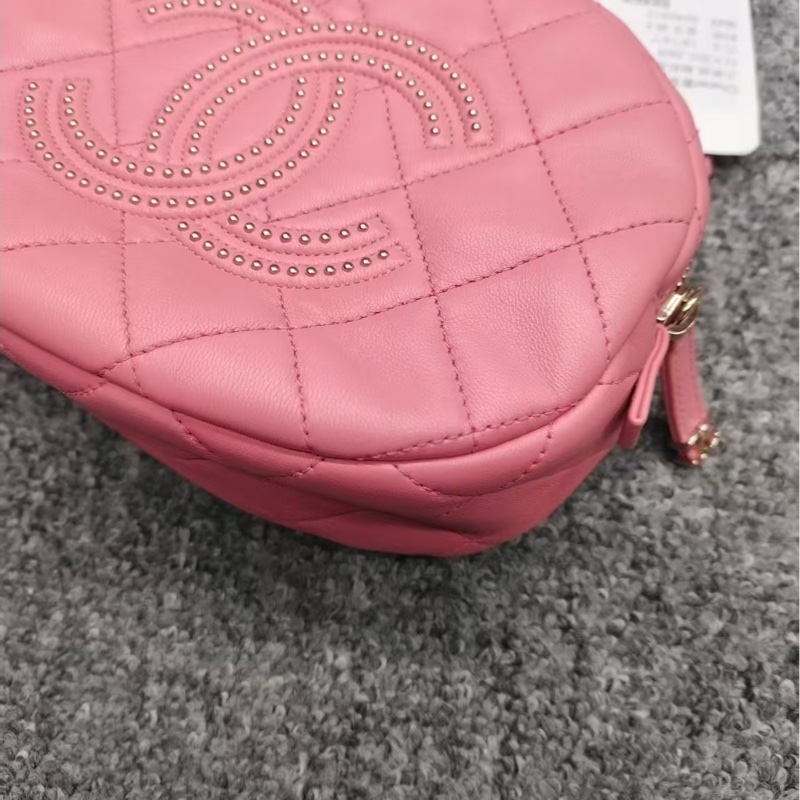 Chanel香奈兒粉色大雙C相機包 camera bag-6