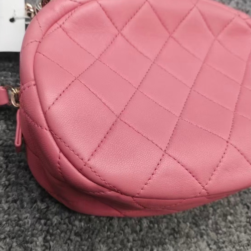Chanel香奈兒粉色大雙C相機包 camera bag-9
