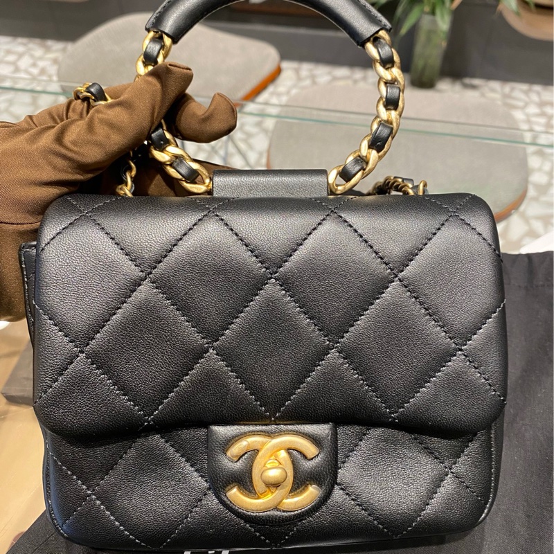 Chanel 手環方胖子黑金 二手 28K 包-6