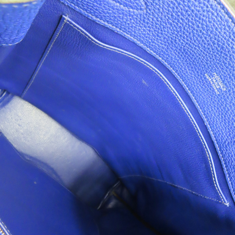 藍色 TOGO牛皮 SO KELLY 肩背包 口O刻 銀扣【HERMES 愛馬仕】-4