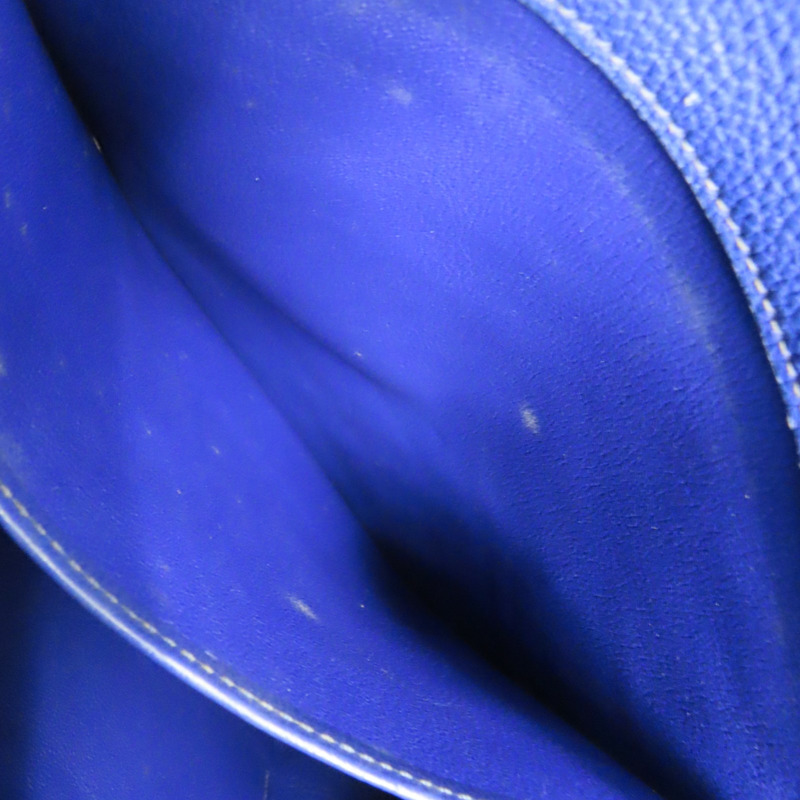 藍色 TOGO牛皮 SO KELLY 肩背包 口O刻 銀扣【HERMES 愛馬仕】-6