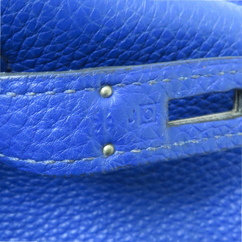 藍色 TOGO牛皮 SO KELLY 肩背包 口O刻 銀扣【HERMES 愛馬仕】-9