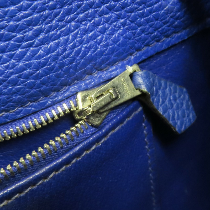 藍色 TOGO牛皮 SO KELLY 肩背包 口O刻 銀扣【HERMES 愛馬仕】-11
