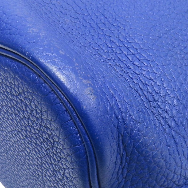 藍色 TOGO牛皮 SO KELLY 肩背包 口O刻 銀扣【HERMES 愛馬仕】-13