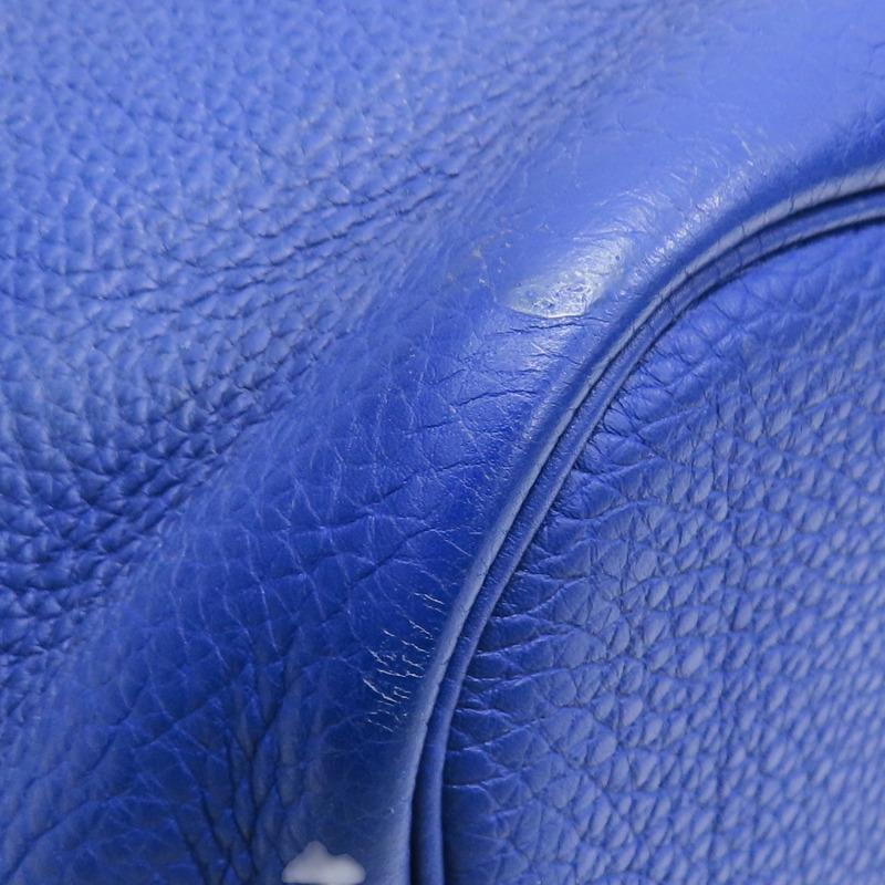 藍色 TOGO牛皮 SO KELLY 肩背包 口O刻 銀扣【HERMES 愛馬仕】-14