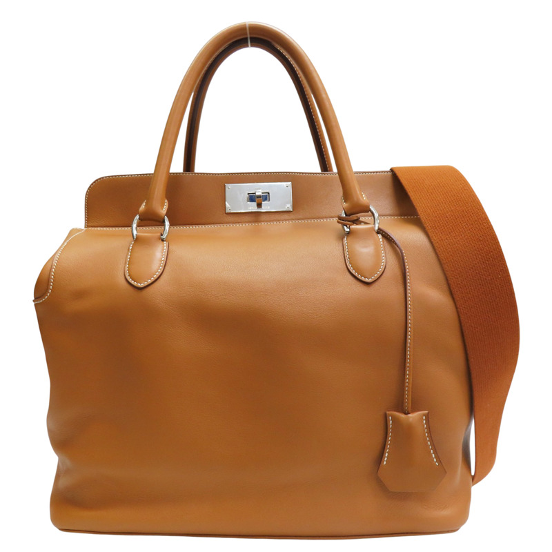 金棕色 Swift牛皮 Toolbox 33 兩用包 □P刻 銀釦【HERMES 愛馬仕】-0