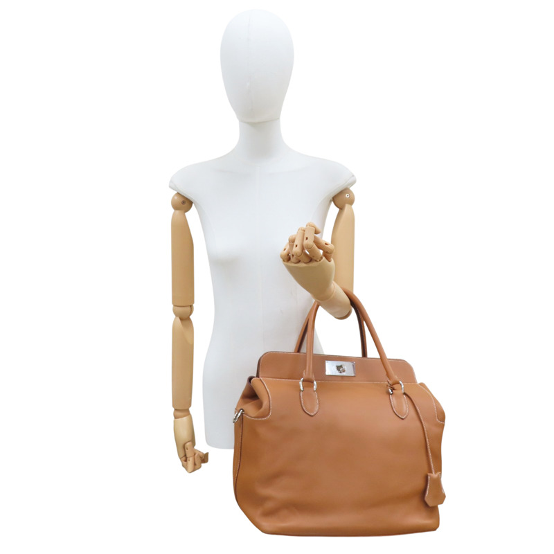 金棕色 Swift牛皮 Toolbox 33 兩用包 □P刻 銀釦【HERMES 愛馬仕】-7