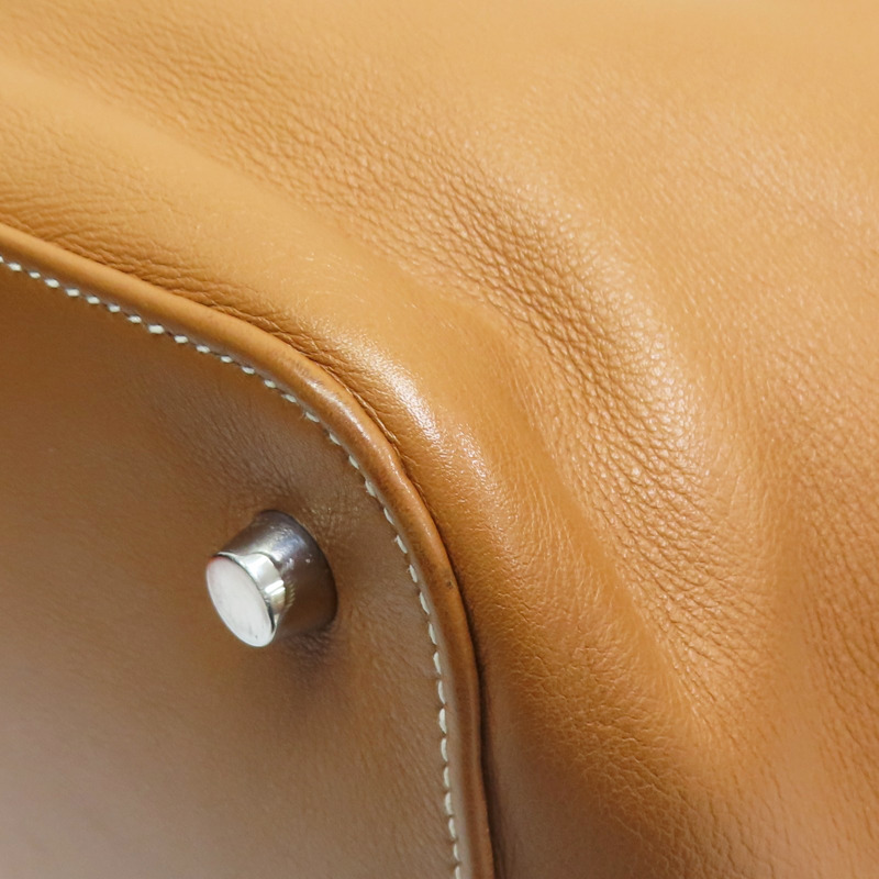 金棕色 Swift牛皮 Toolbox 33 兩用包 □P刻 銀釦【HERMES 愛馬仕】-12