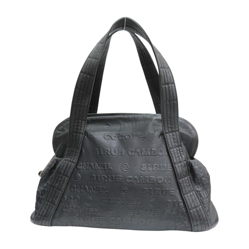 黑色 牛皮 Unlimited 保齡球包 無卡【CHANEL 香奈兒】 A46123-0