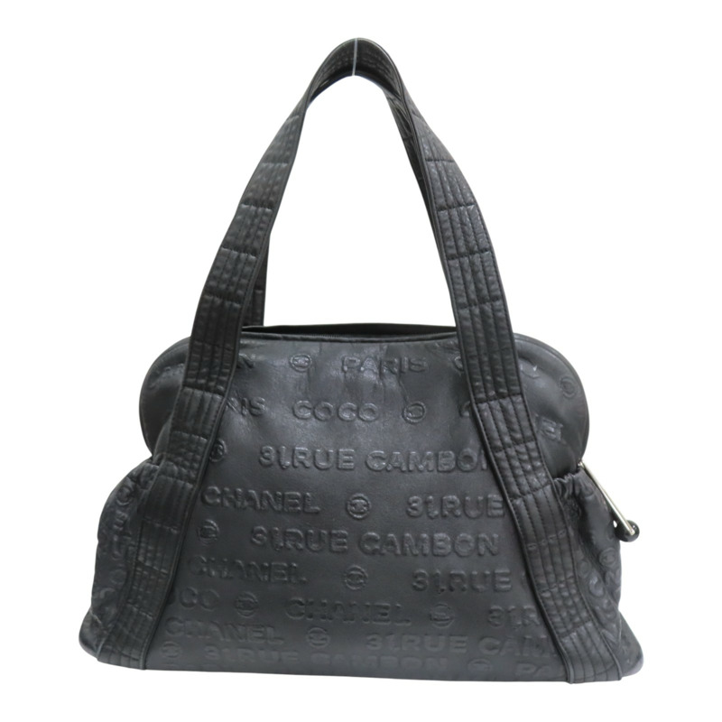 黑色 牛皮 Unlimited 保齡球包 無卡【CHANEL 香奈兒】 A46123-1