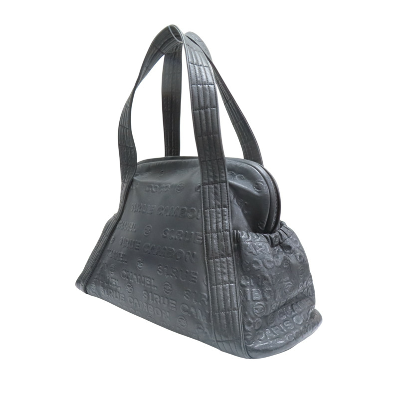 黑色 牛皮 Unlimited 保齡球包 無卡【CHANEL 香奈兒】 A46123-2