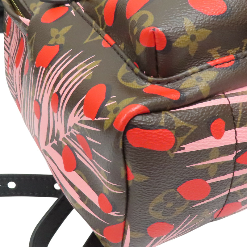 棕色 原花帆布 Jungle Dot Palm Springs 後背包【LOUIS VUITTON LV 路易威登】 M41981-11