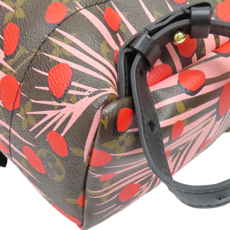 棕色 原花帆布 Jungle Dot Palm Springs 後背包【LOUIS VUITTON LV 路易威登】 M41981-12