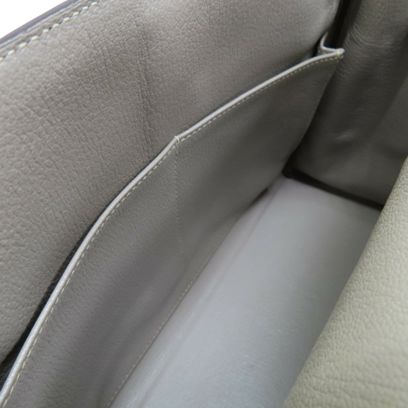 粉色/大象灰 Chevre 山羊皮 Kelly 28 凱莉包 两用包 □N刻 銀扣【HERMES 愛馬仕】-5