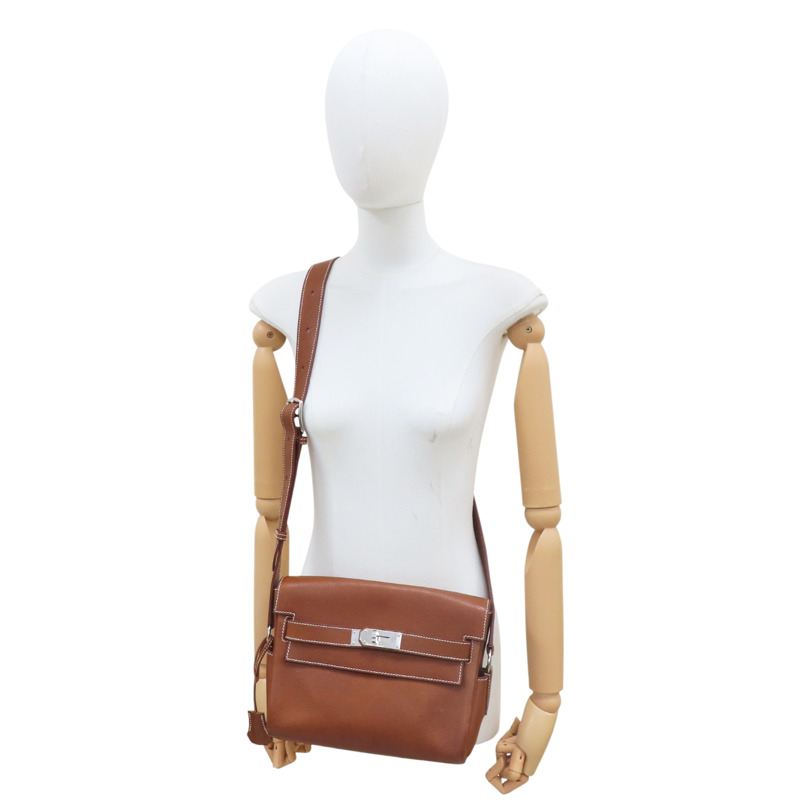 棕色 Barenia Faubourg牛皮 Kelly Messenger PM 肩背包 K刻 銀釦【HERMES 愛馬仕】-7