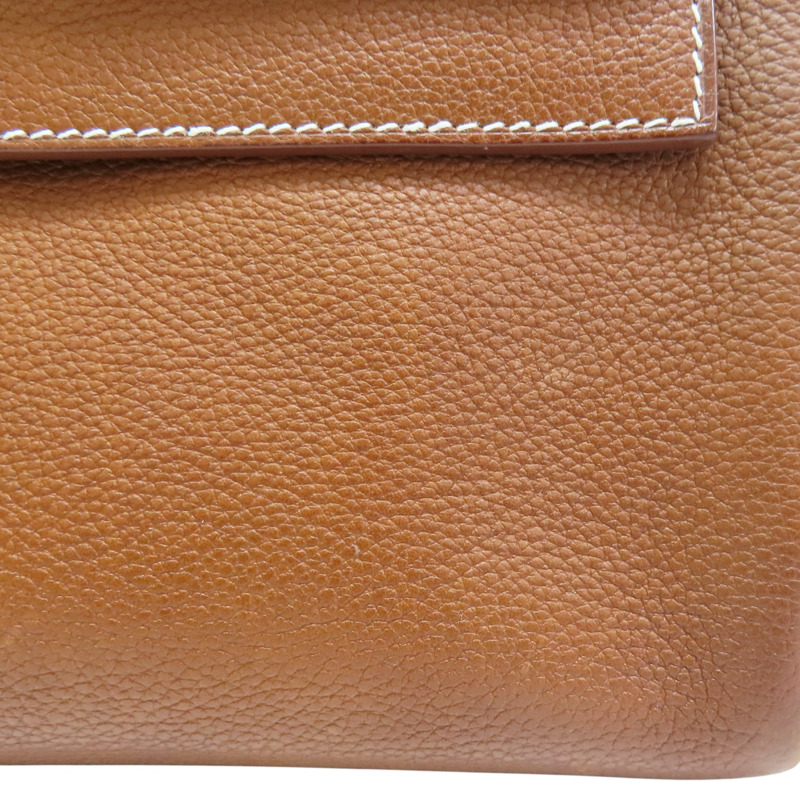 棕色 Barenia Faubourg牛皮 Kelly Messenger PM 肩背包 K刻 銀釦【HERMES 愛馬仕】-13