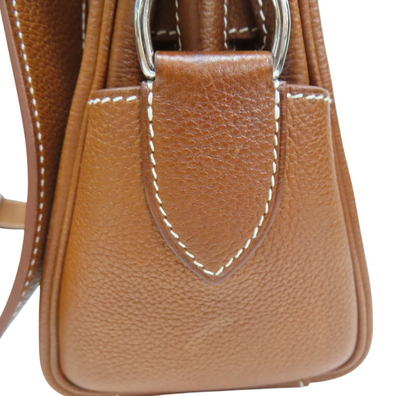 棕色 Barenia Faubourg牛皮 Kelly Messenger PM 肩背包 K刻 銀釦【HERMES 愛馬仕】-15