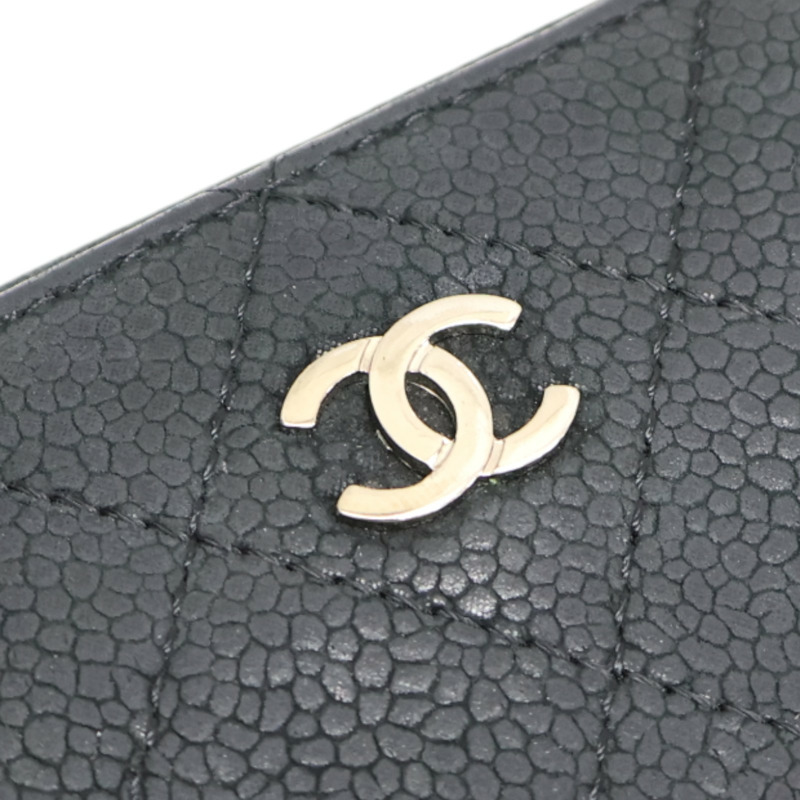 黑色牛皮 拉鍊 長夾 A68778【CHANEL 香奈兒】 A68778-8