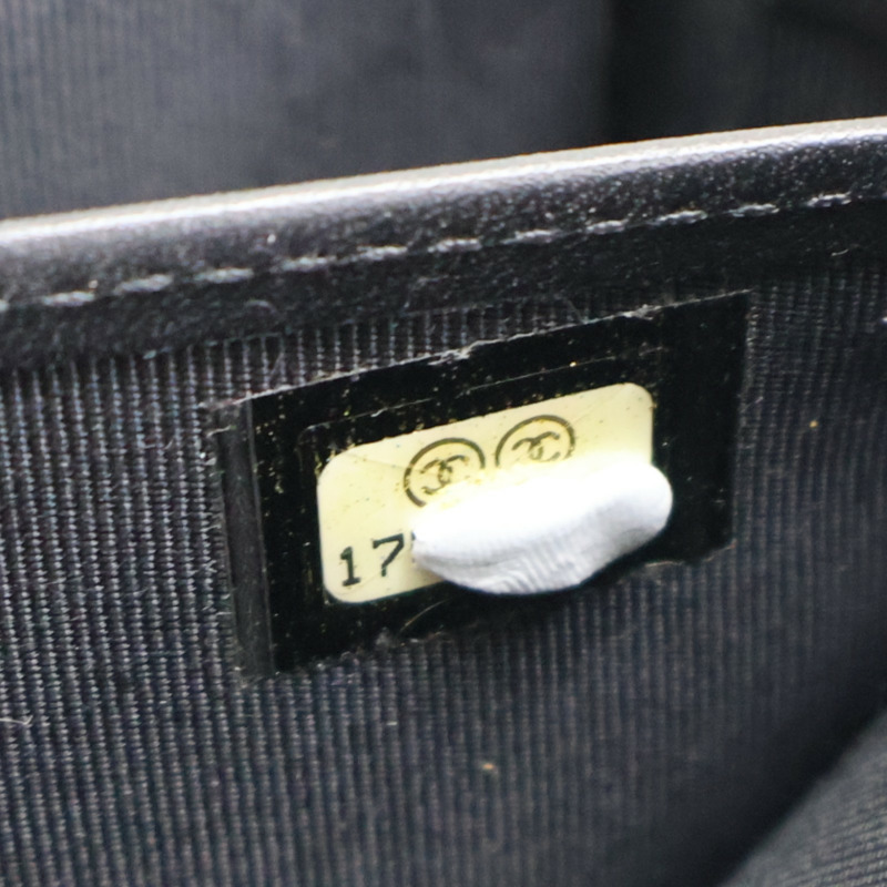 黑色牛皮 拉鍊 長夾 A68778【CHANEL 香奈兒】 A68778-11