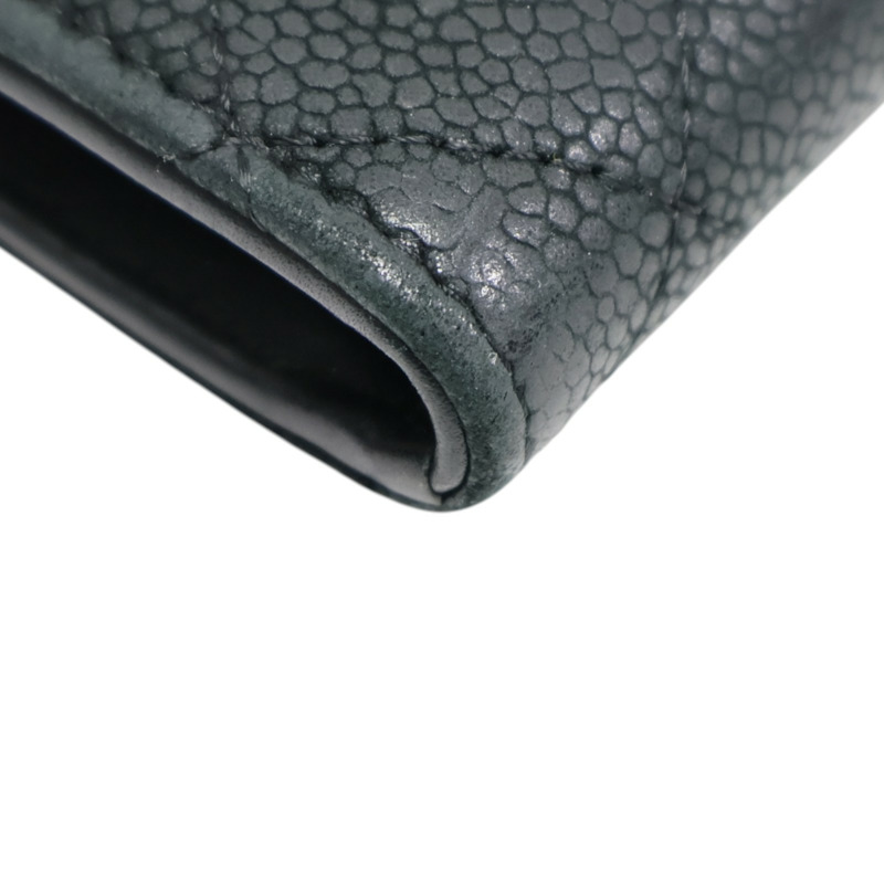 黑色牛皮 拉鍊 長夾 A68778【CHANEL 香奈兒】 A68778-14