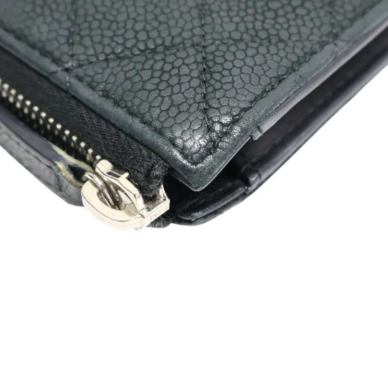 黑色牛皮 拉鍊 長夾 A68778【CHANEL 香奈兒】 A68778-15
