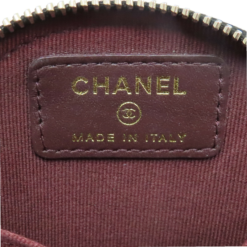 黑色 荔枝紋 牛皮 圓形 零錢包【CHANEL 香奈兒】 AP3594-6