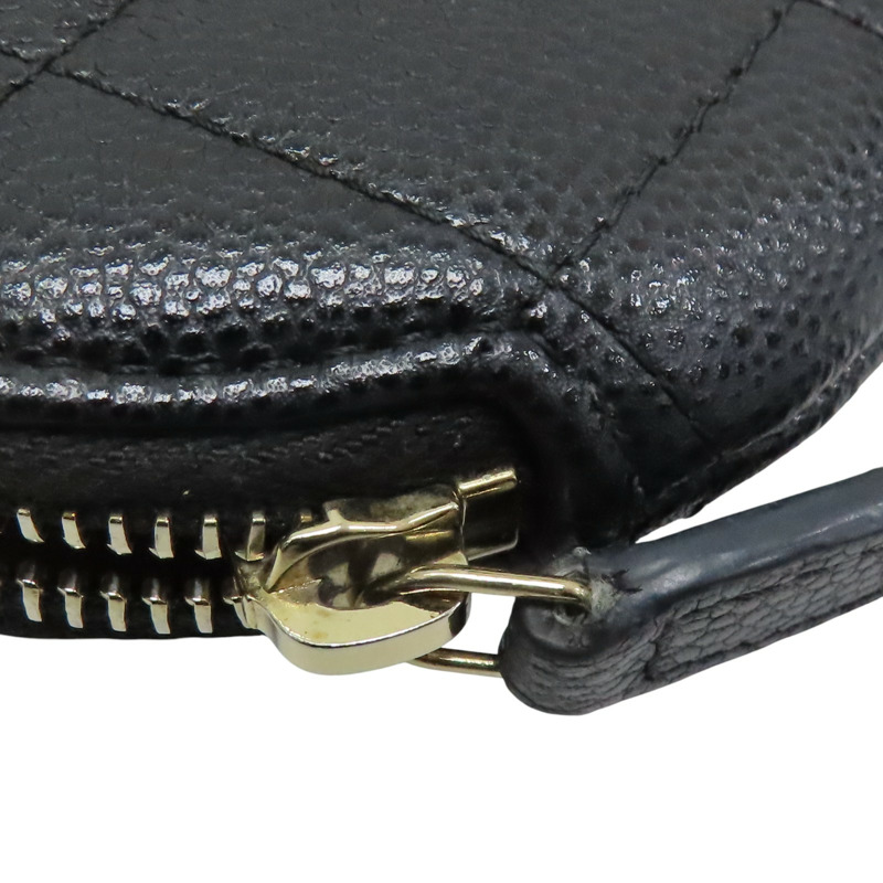 黑色 荔枝紋 牛皮 圓形 零錢包【CHANEL 香奈兒】 AP3594-8