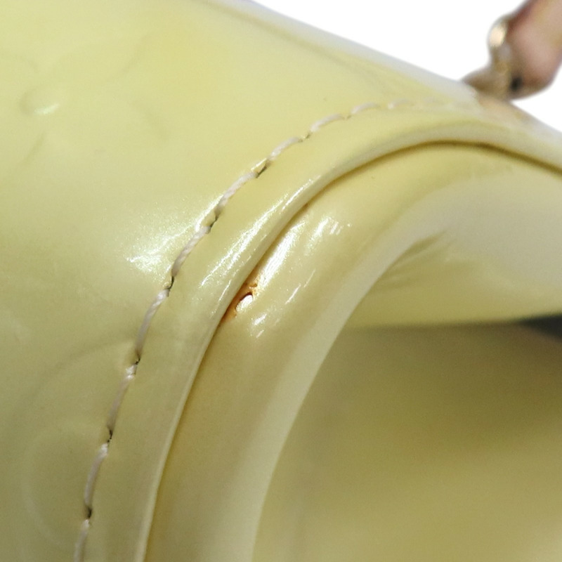 白色 Vernis 漆皮 Roxbury Drive 兩用包(褪色或變色) 【LOUIS VUITTON LV 路易威登】 M91374-10