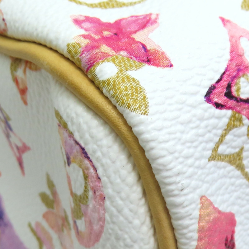 白色 原花 Watercolor Aquarelle 帆布 Speedy 35 波士頓包【LOUIS VUITTON LV 路易威登】 M95752-12