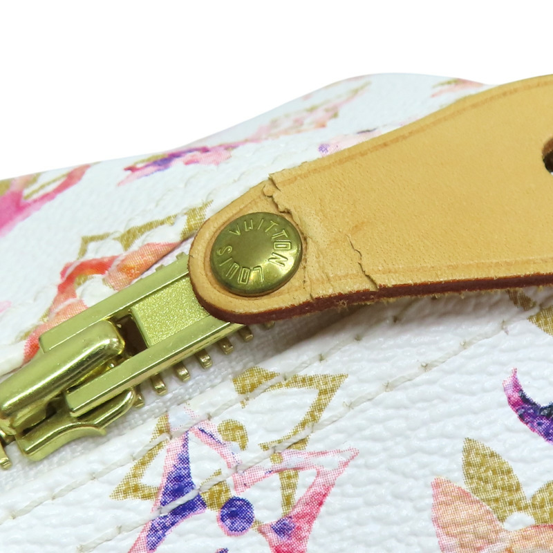 白色 原花 Watercolor Aquarelle 帆布 Speedy 35 波士頓包【LOUIS VUITTON LV 路易威登】 M95752-13