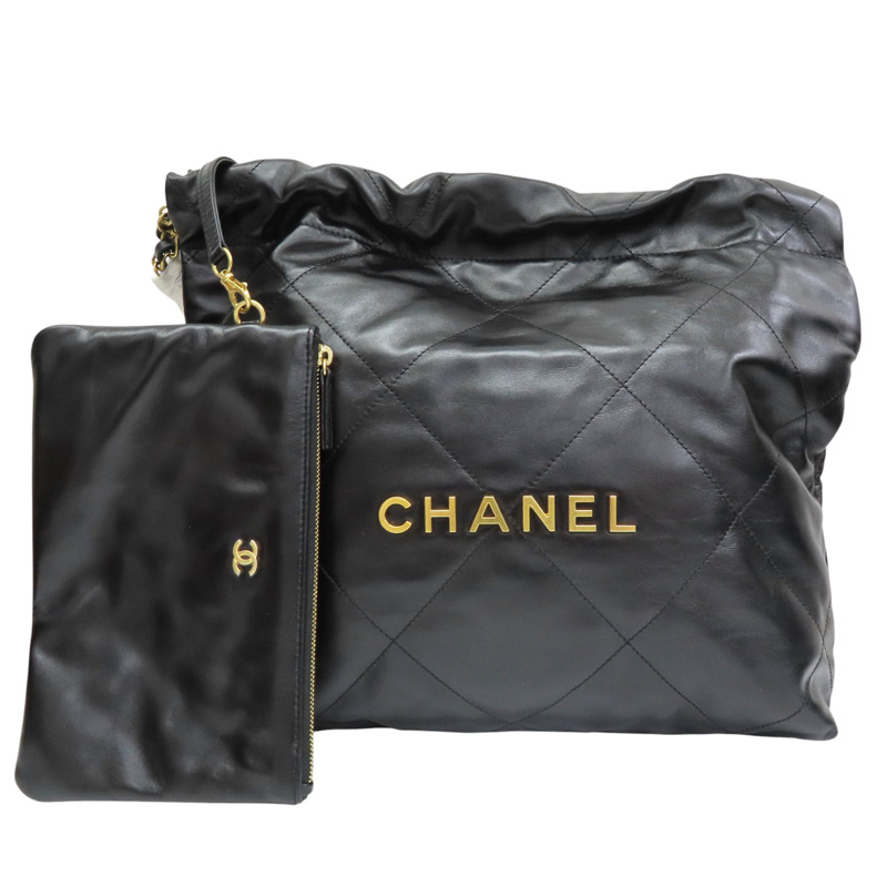 黑色 牛皮 22包 肩背包【CHANEL 香奈兒】 AS3260-0