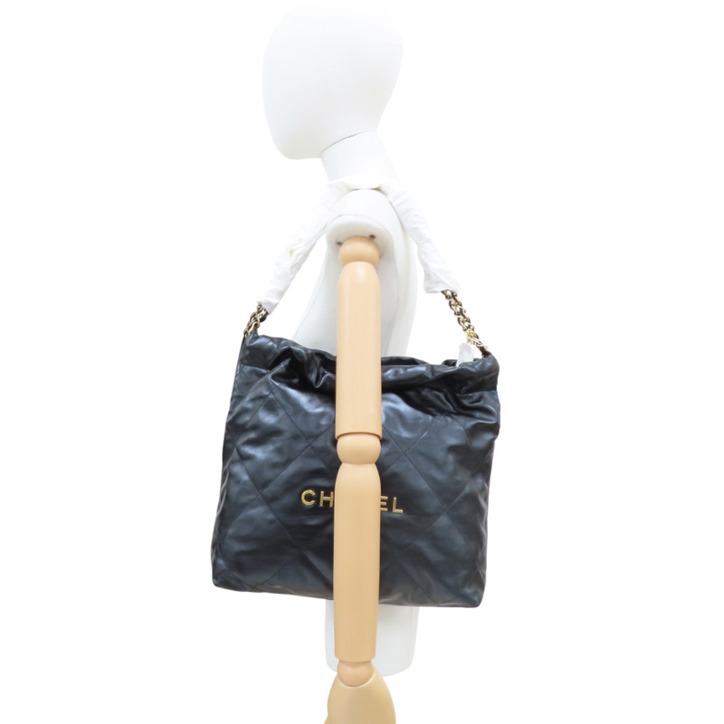 黑色 牛皮 22包 肩背包【CHANEL 香奈兒】 AS3260-10