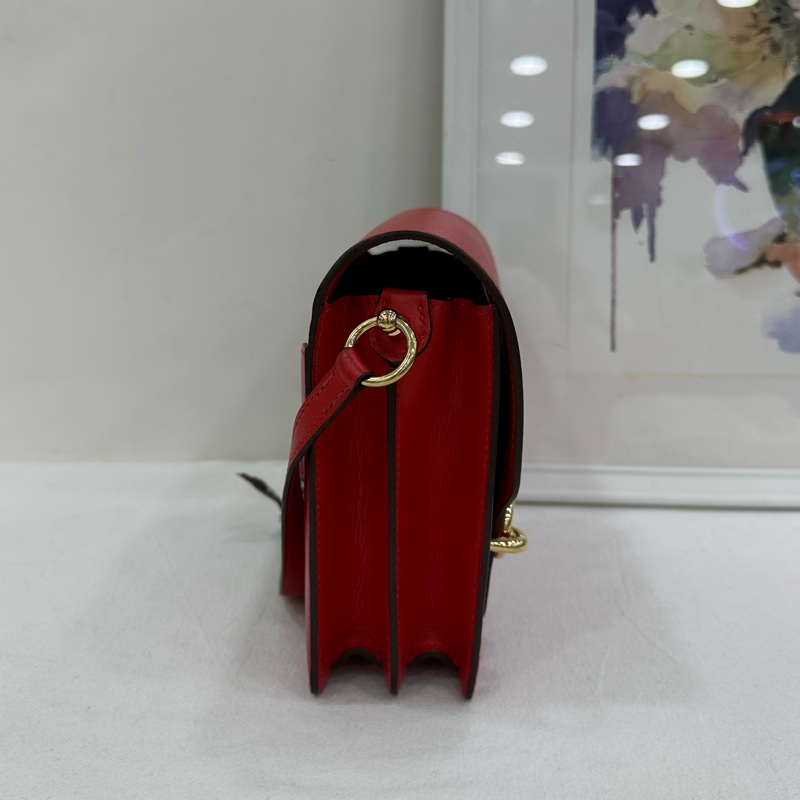 愛馬仕roulis mini19豬鼻 D刻 紅金扣 evercolor皮-2