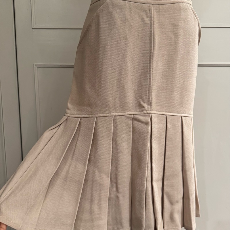 《新歡舊愛》正品CHANEL香奈兒藕駝色毛質細針織半身裙38-6