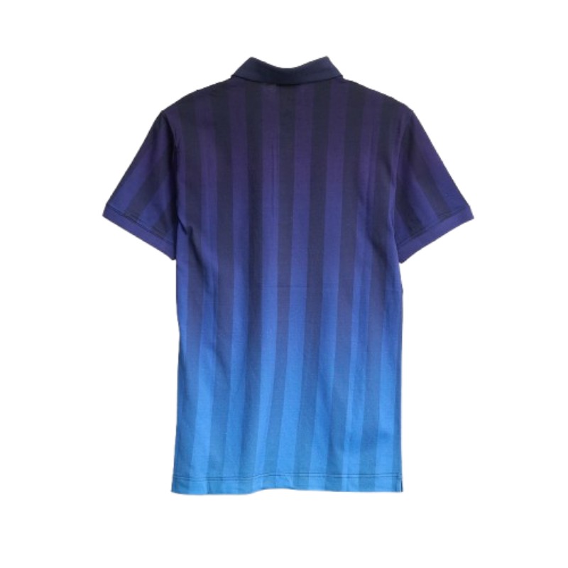 Fendi 男款橫條紋polo恤衫 藍色 IT46碼-1