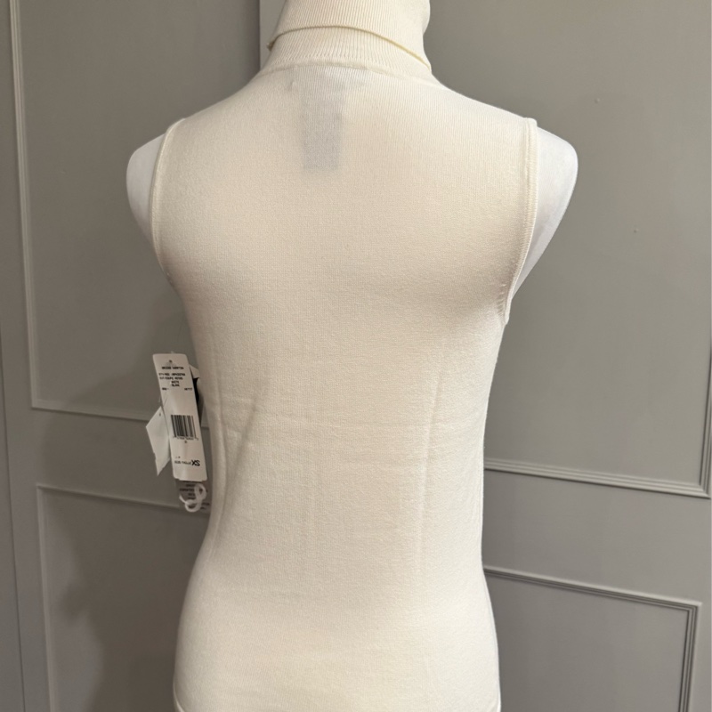 《新歡舊愛》全新正品PALPH LAUREN白色針織套頭背心/萊卡-2