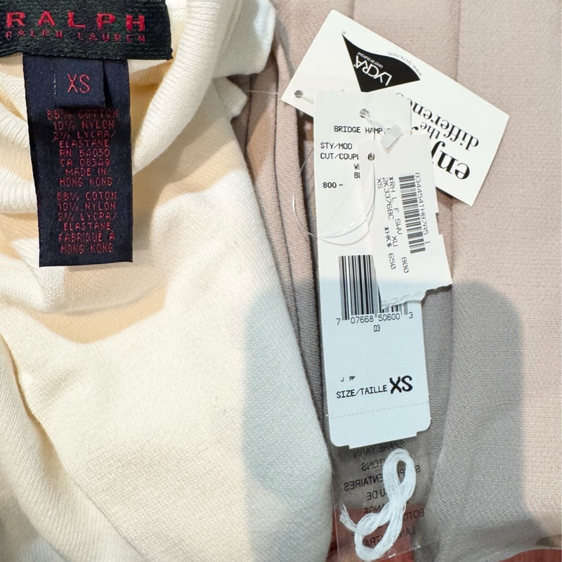 《新歡舊愛》全新正品PALPH LAUREN白色針織套頭背心/萊卡-4