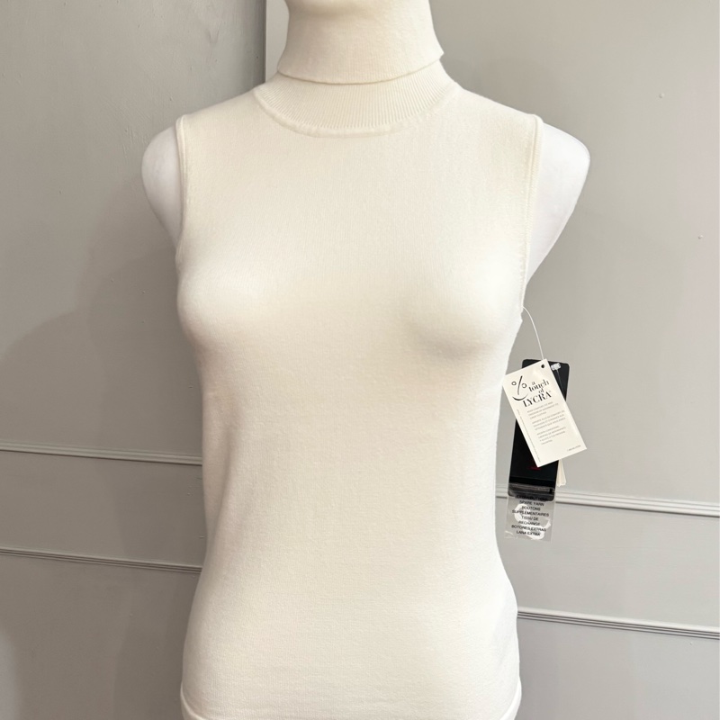 《新歡舊愛》全新正品PALPH LAUREN白色針織套頭背心/萊卡-5