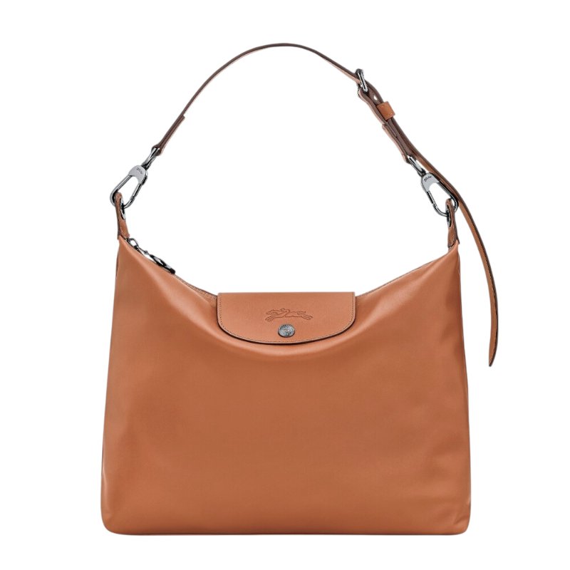 【LONGCHAMP】Le Pliage Xtra M Hobo 牛皮 半月形單肩包 肩背包 斜背包 腰果色 10189987M19-0