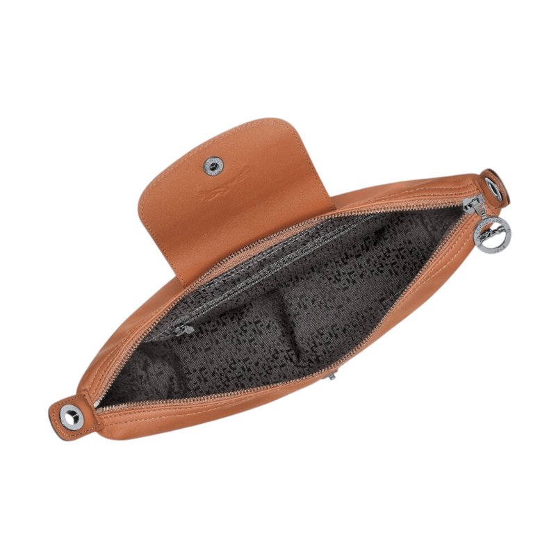 【LONGCHAMP】Le Pliage Xtra M Hobo 牛皮 半月形單肩包 肩背包 斜背包 腰果色 10189987M19-3