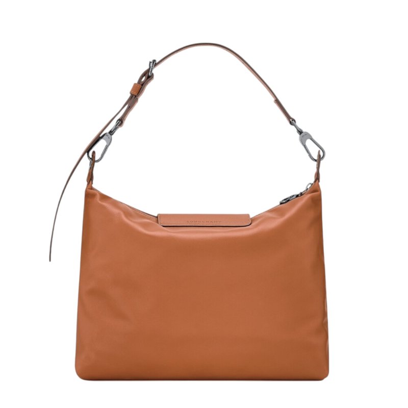 【LONGCHAMP】Le Pliage Xtra M Hobo 牛皮 半月形單肩包 肩背包 斜背包 腰果色 10189987M19-4