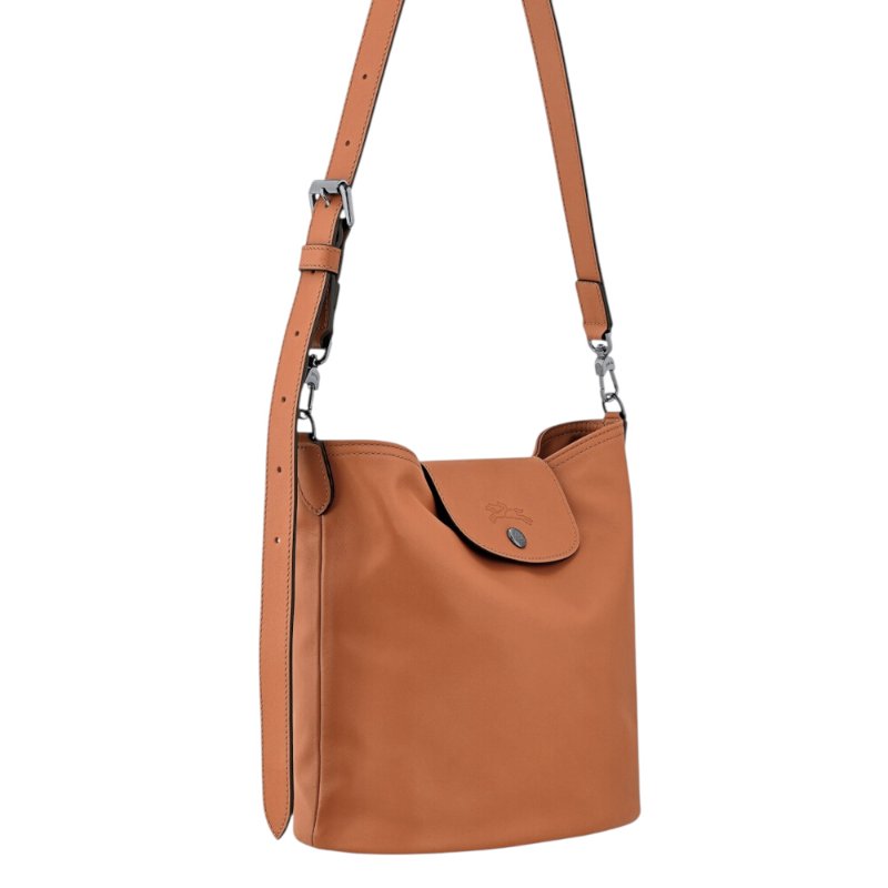 【LONGCHAMP】Le Pliage Xtra 牛皮 肩揹袋 肩背包 斜背包 水桶包 腰果色 10341987M19-1