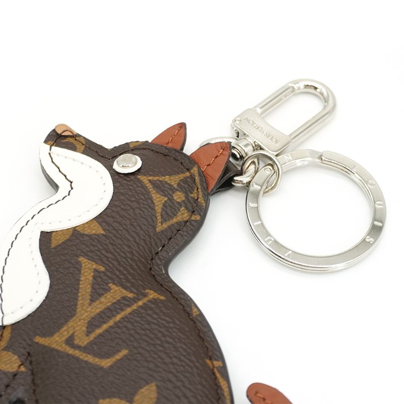 Louis Vuitton 展示品 帆布小狗造型吊飾鑰匙扣(MP1995-咖)-2